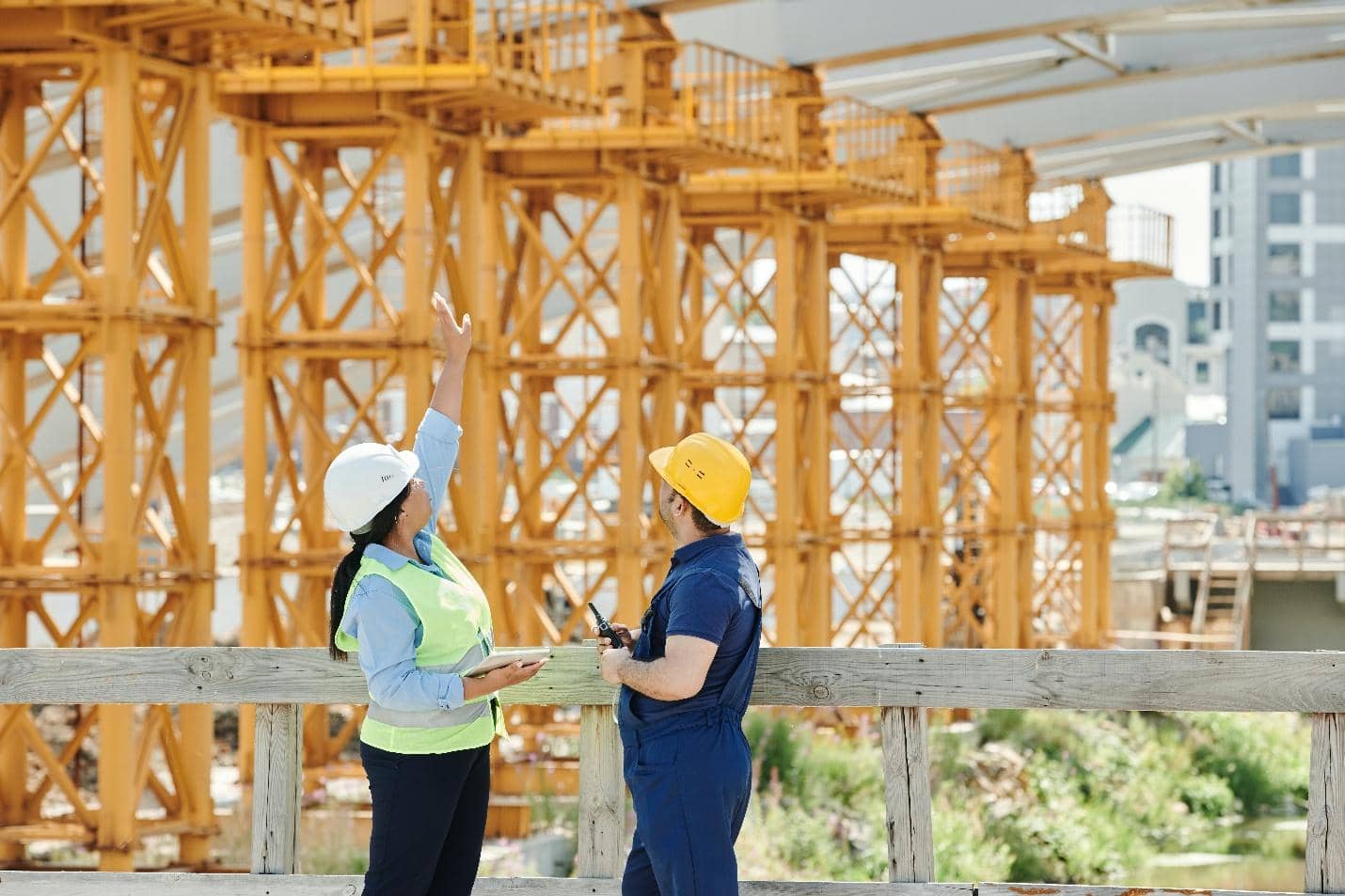 Workers at Construction Site