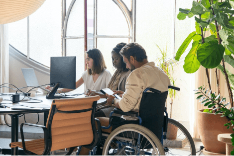 man in a wheelchair after an accident