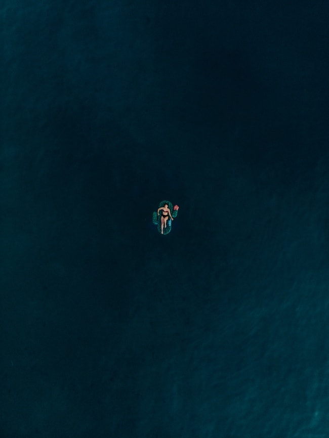 Relaxing in the Ocean.