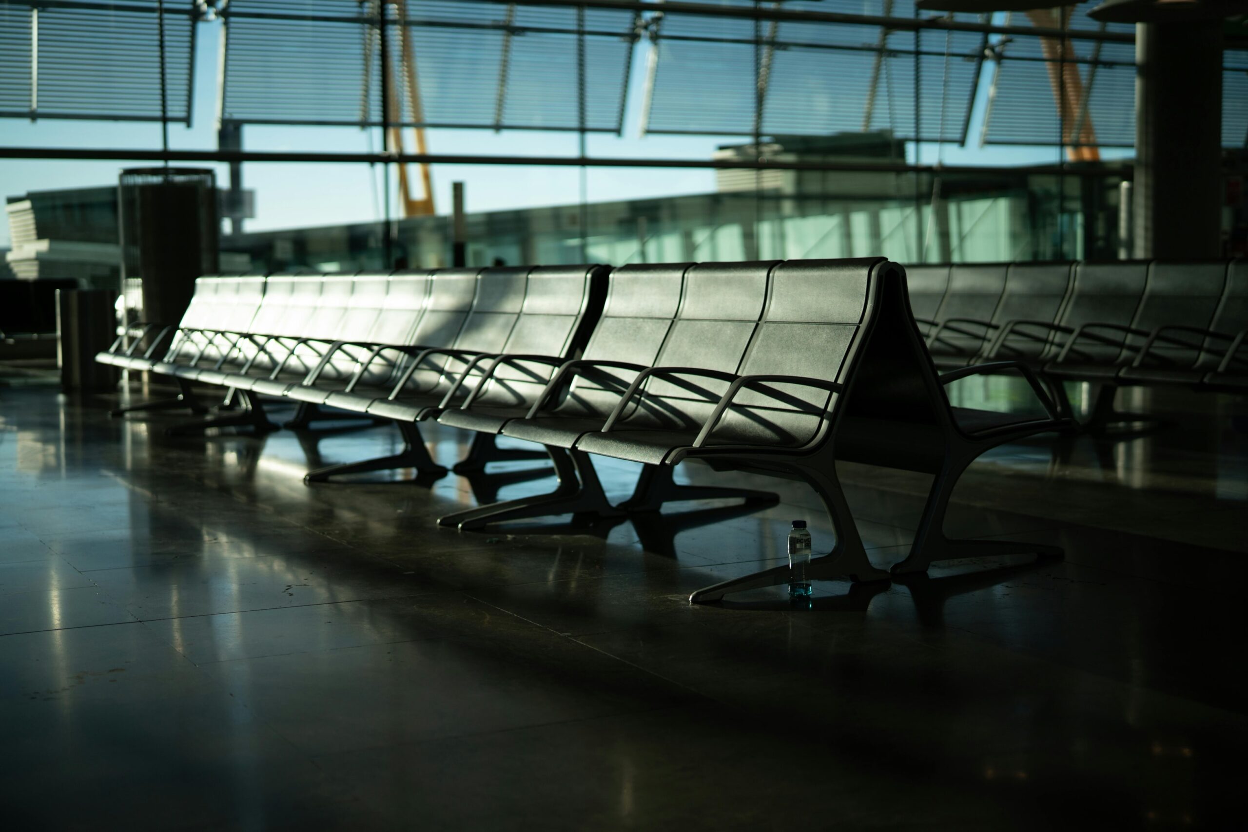 Airport seating/waiting lounge.