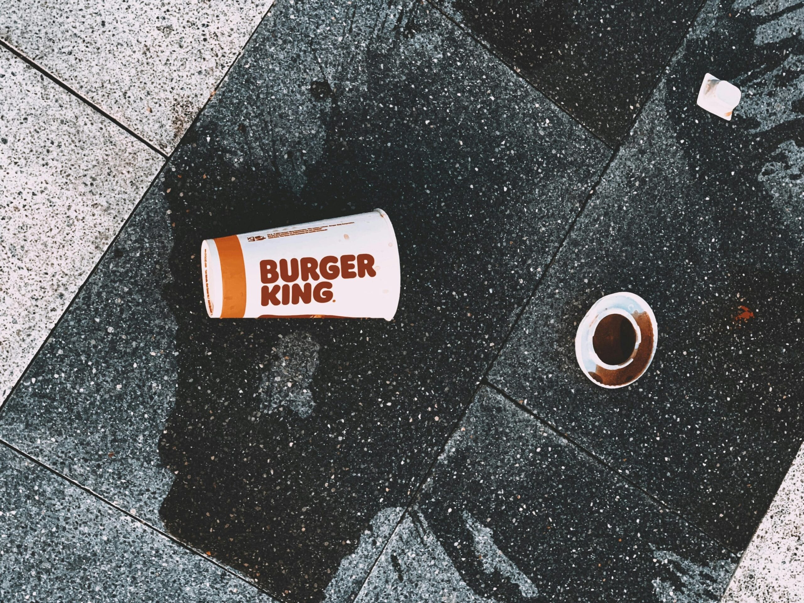 Burger King drink spilt.